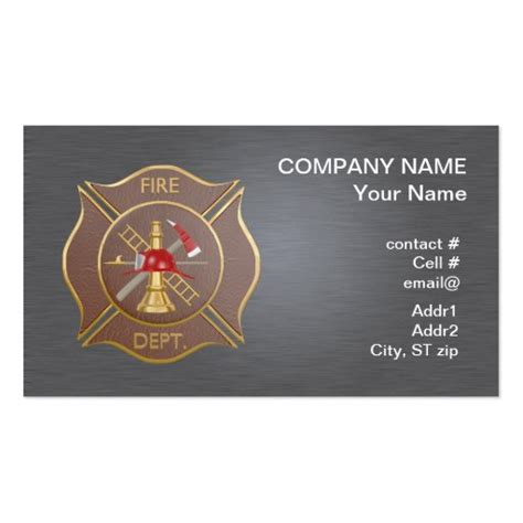 free firefighter business cards.